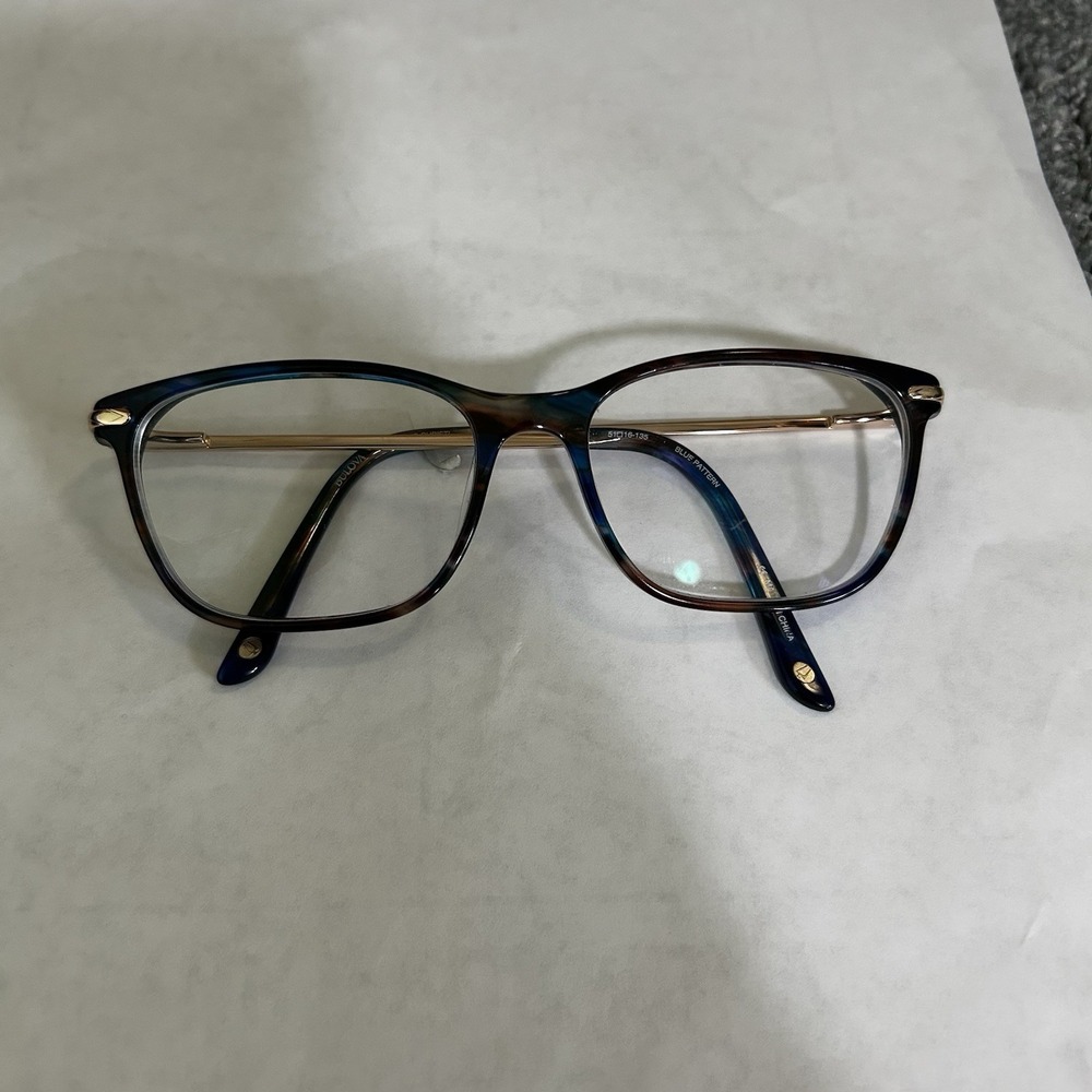 Bulova Eyeglasses Frames CORPUS CHRISTI‎ BLUE PATTERN  51-16-135 FRAMES ONLY